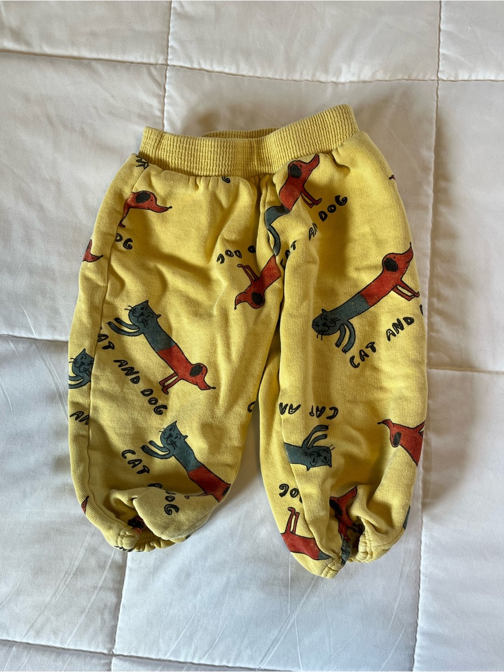 Bobo Choses Cat & Dog Print Elastic Hem Pants